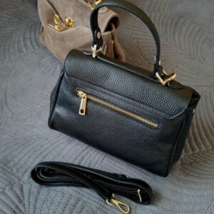Torebka damska Balenc Mini skórzana – czarna