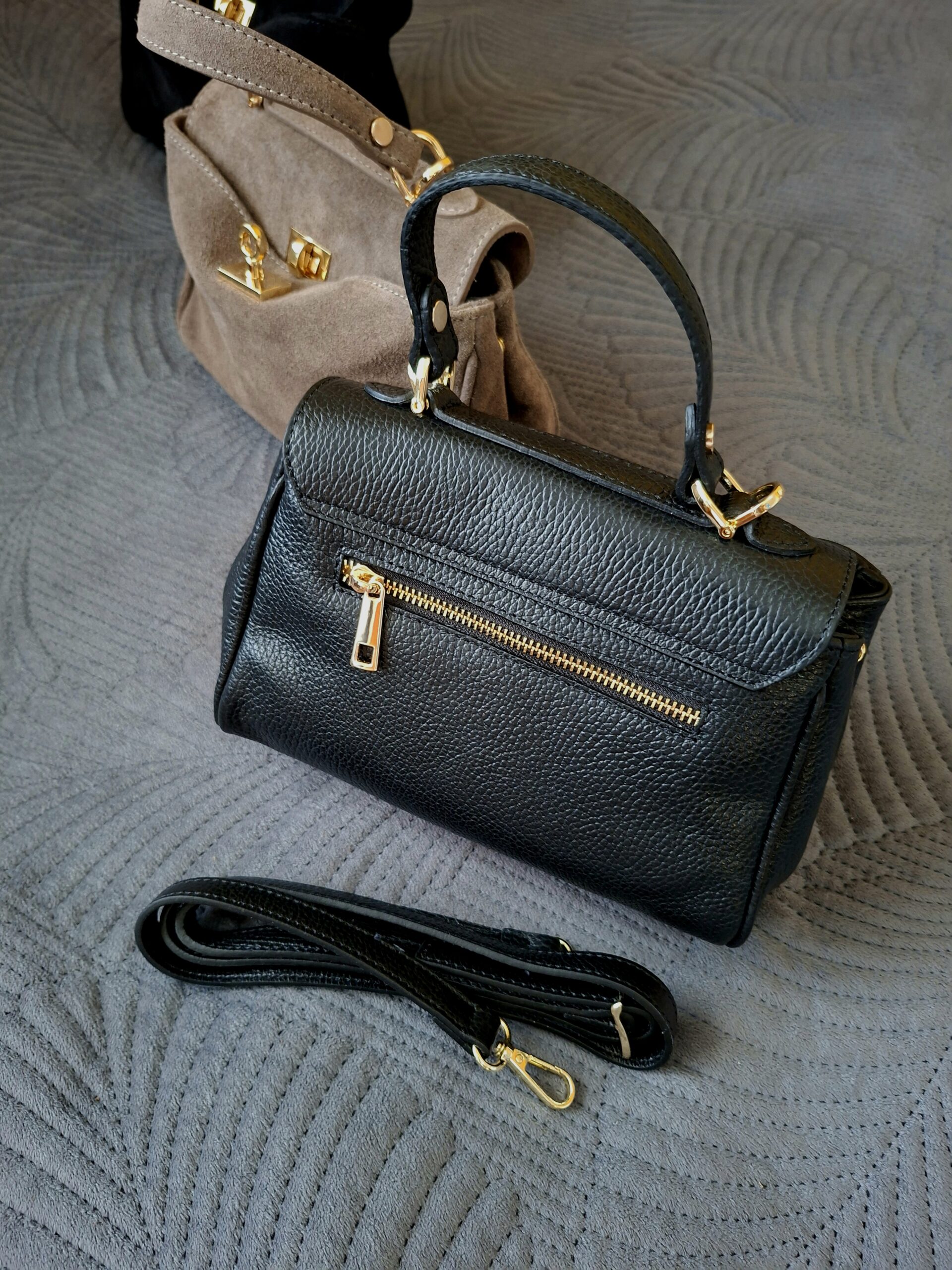 Torebka damska Balenc Mini skórzana - czarna - obrazek 2