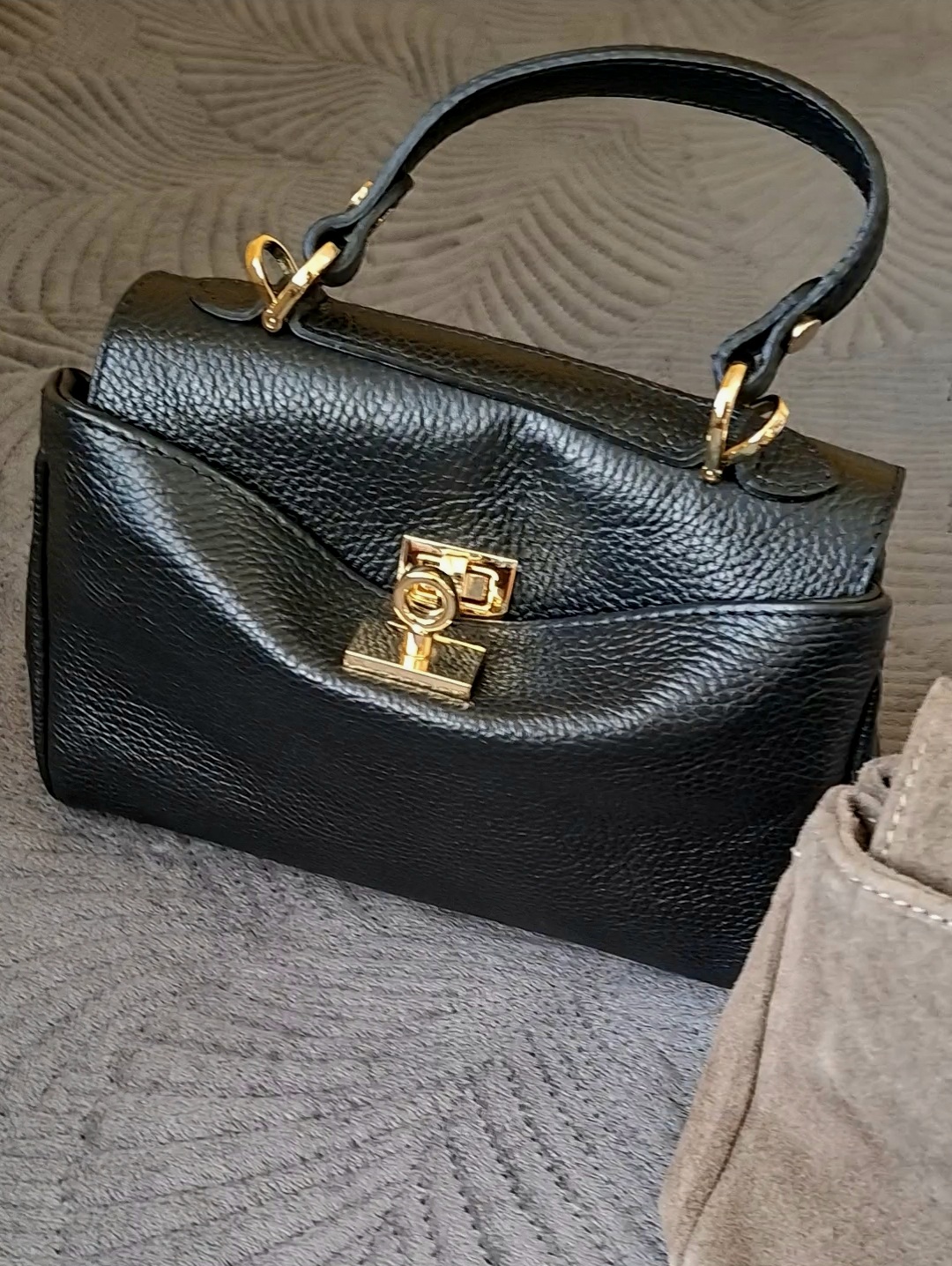 Torebka damska Balenc Mini skórzana - czarna - obrazek 3
