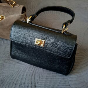 Torebka damska Balenc Mini skórzana – czarna